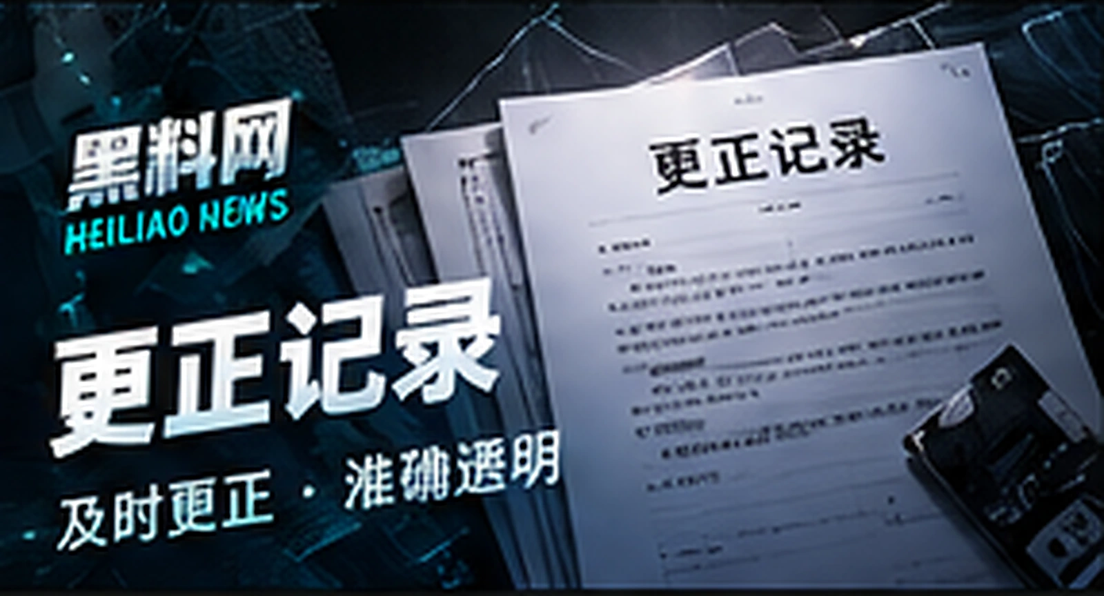 更正记录主题概念视觉